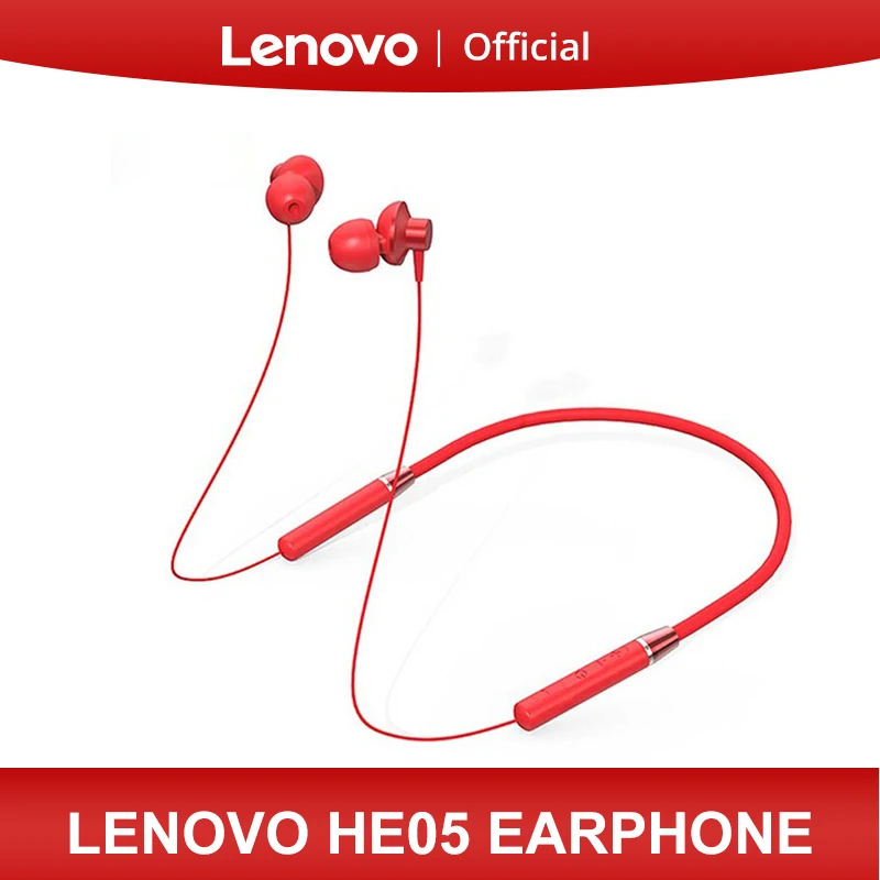 Lenovo Bluetooth наушники HE05 беспроводного (голубой зуб) наушника BT5.0 спортивные