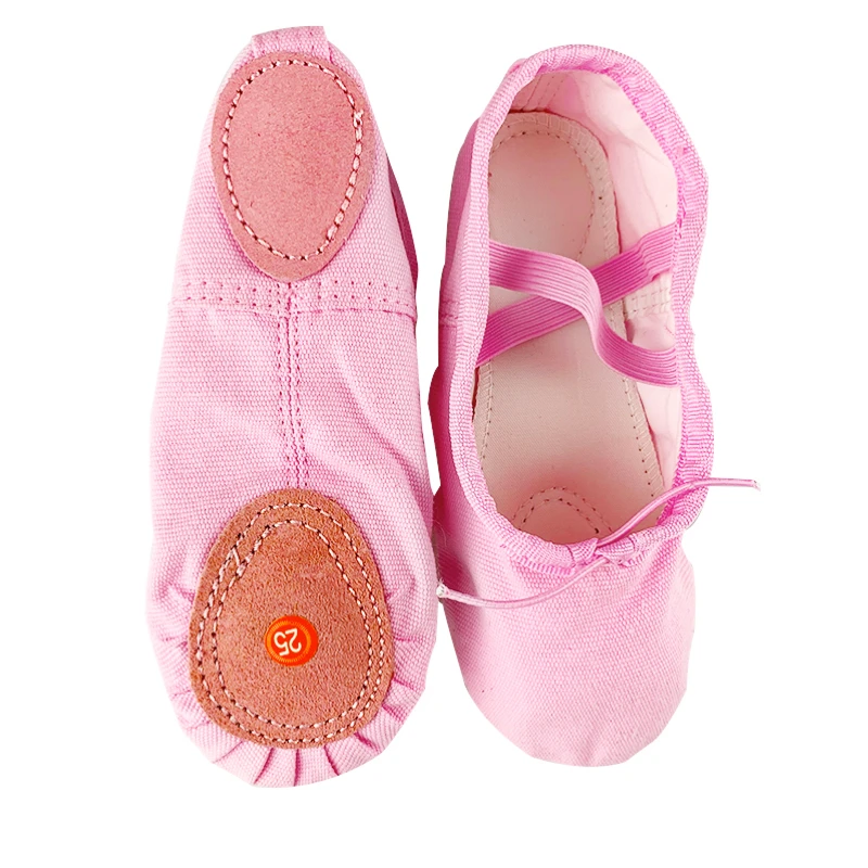 Парусиновые балетки; Танцевальная обувь; тапочки с раздельной подошвой для девочек; Детские Балетки; тренировочная обувь для танцев