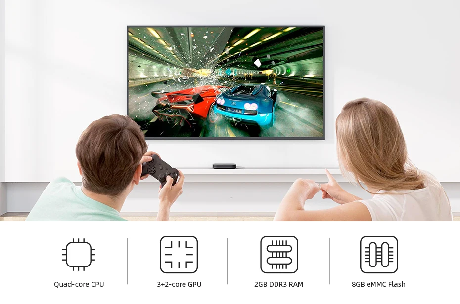 Original Global Xiaomi Mi TV Box S 4K HDR Android 8.1 2G 8G WIFI Google Cast Netflix IPTV Set top Box 4 Media Player