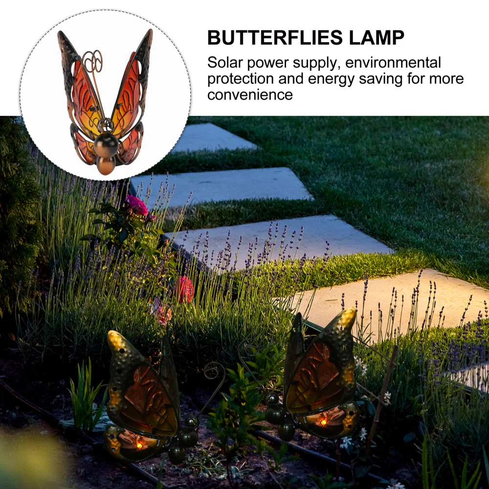 

1Pc Outdoor Lighting Butterflies Lamp Decorative Solar Lawn Light Ornament