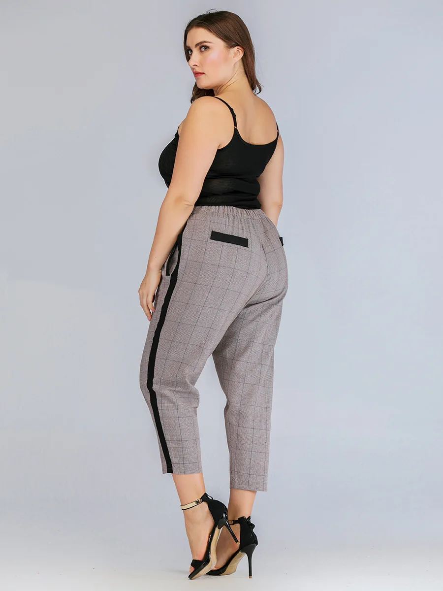 2021 летнее платье размера плюс узкие брюки для женщин Повседневная одежда