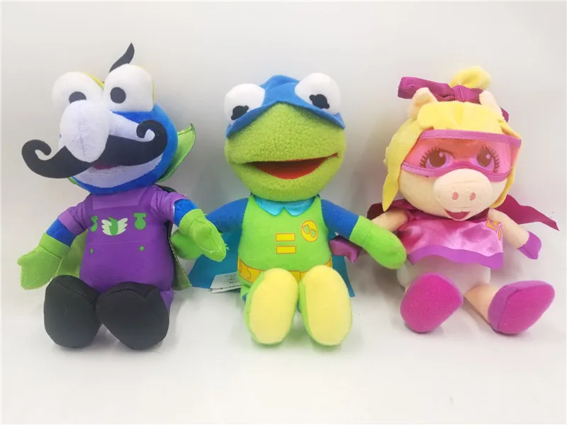 Плюшевые куклы The Muppets Kermit & Gonzo Miss Piggy 8 дюймов 3 шт.|Персонажи мультфильмов и кино| |