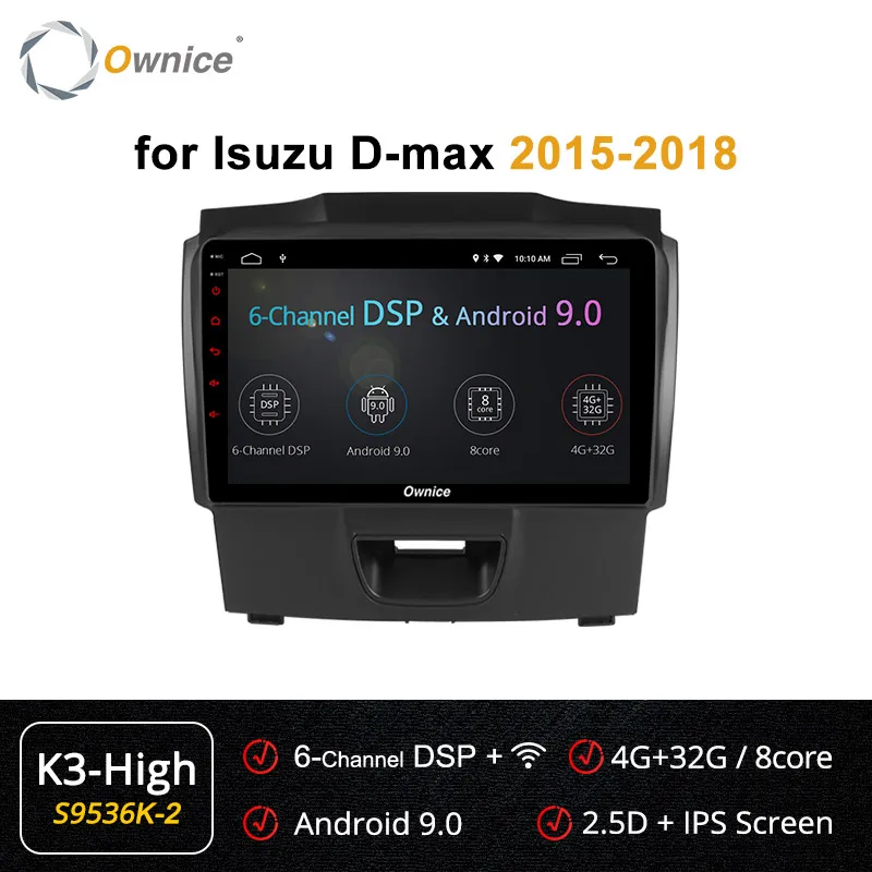 s9536-2 k3 high Ownice K3 K5 K6 Android 9,0 360 панорама DSP оптический автомобильный dvd-плеер gps для Chevrolet Trailblazer Colorado S10 Isuzu D-max MU-X - Цвет: s9536-2 k3 high