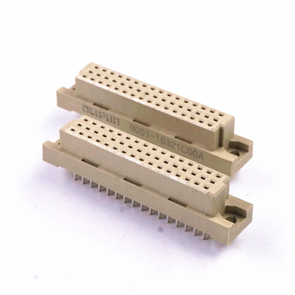 Разъем DIN 100 41612 шт. 2 ряда 32 положения гнездовая розетка прямое сквозное отверстие