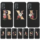 Чехол с цветами и буквами для OPPO Reno 3 4 Pro, чехол для телефона s, OPPO Reno Ace Z, силиконовый чехол Reno3 Reno4 Pro, мягкая черная матовая задняя крышка