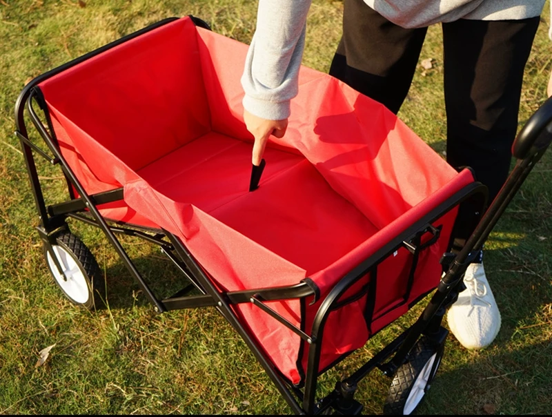 

YINGTOUMAN Outdoor Tools Utility Folding Collapsible Garden Beach Shopping Camping Cart With Storage Basket Garden Trolley Carts