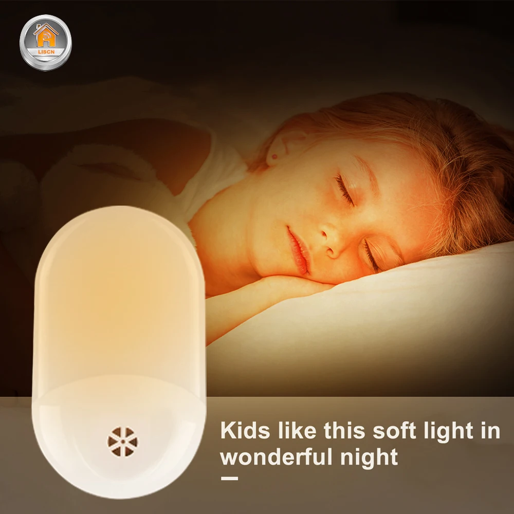 

US EU UK LED Night Light Emergency Light Wall Lamp Home Lighting Light Control Sensor for Children Baby Bedroom Luminaria