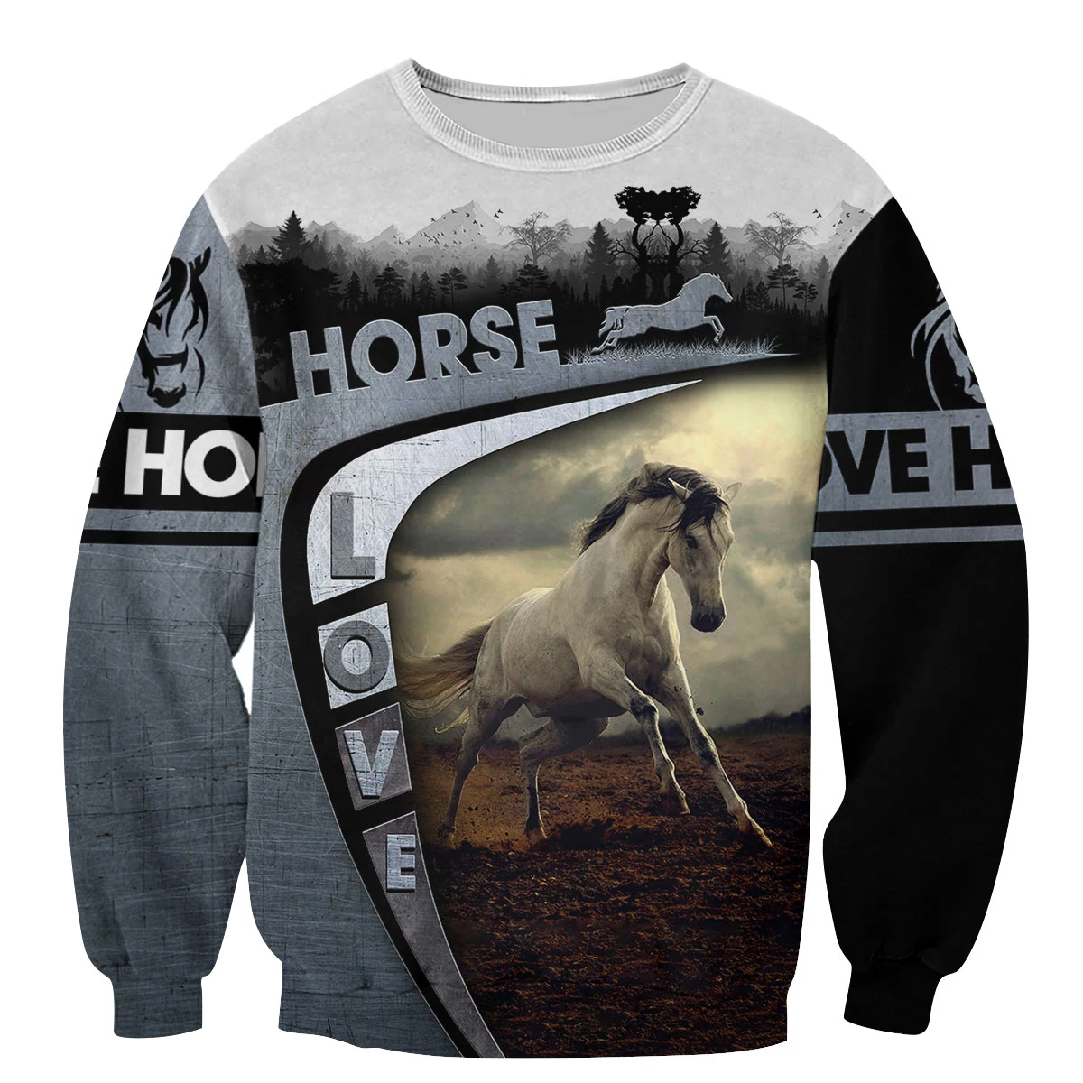 3D Printed Men Hoodie Running Horse  Fashion Animal Print Hoodies/Sweatshirts For Men Oversize Homme 3D Tracksuits