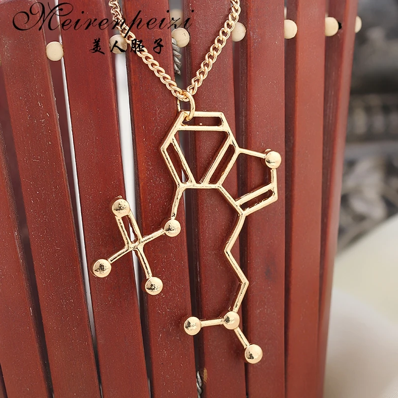 Женское и мужское ожерелье с подвеской в виде молекулы кофеина|christmas pendants|gift giftsgift