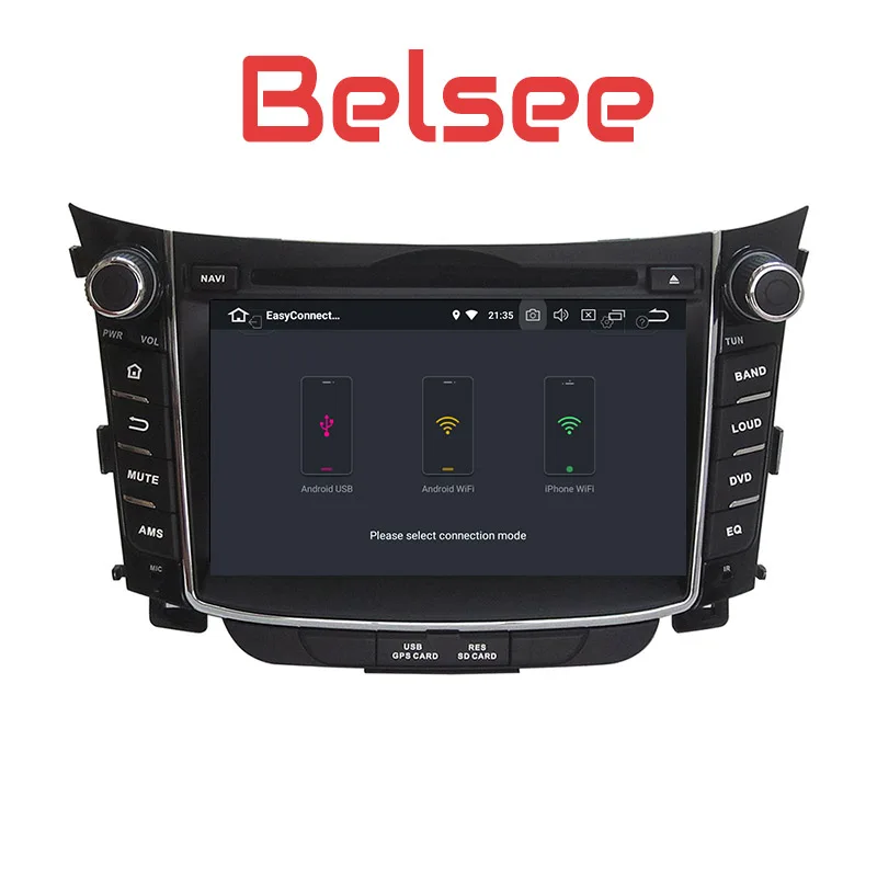 Belsee Android 9.0 PX5 Ram 4+64GB Car GPS Navigation Multimedia Player Radio DVD for Hyundai i30 2011 2012 2013