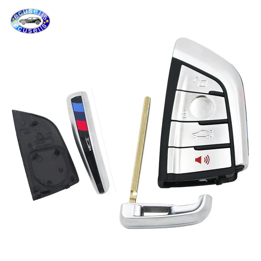 Новая замена Смарт пульт дистанционного ключа оболочки 4 кнопки для BMW X5 X6 +