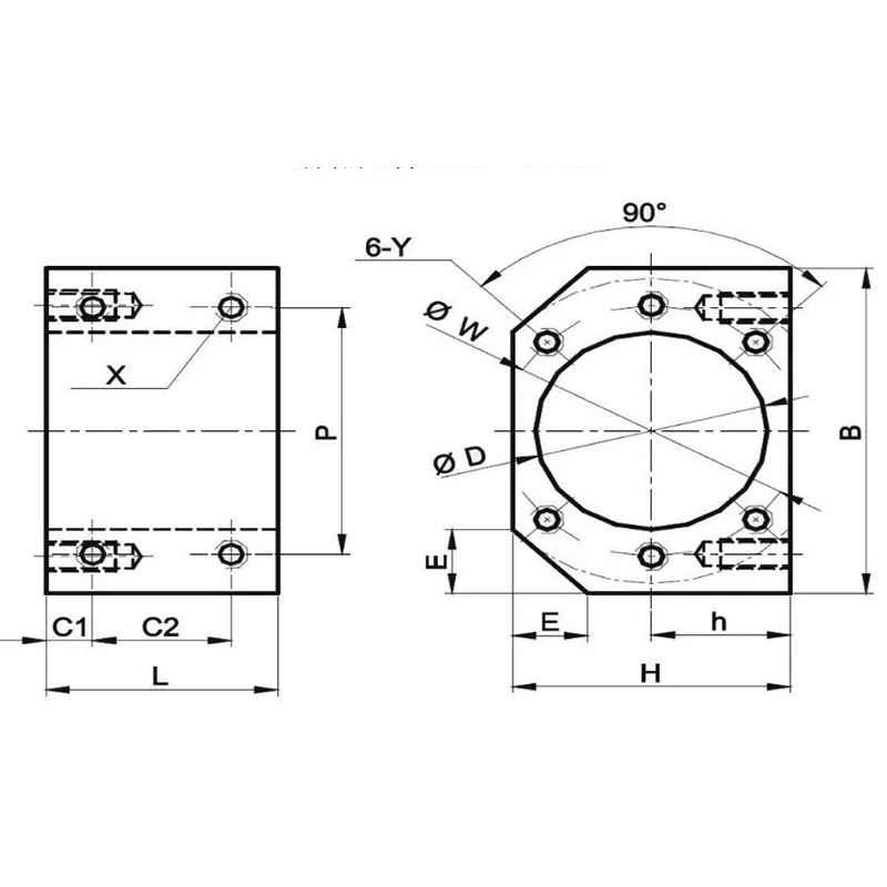 

SFU1605 400mm Ballscrew Kit + Set BK/BF12 Kit + 1605 Ballscrew RM1605 L400mm Ball Screw with Ball Nuts + Screw Nut Housing