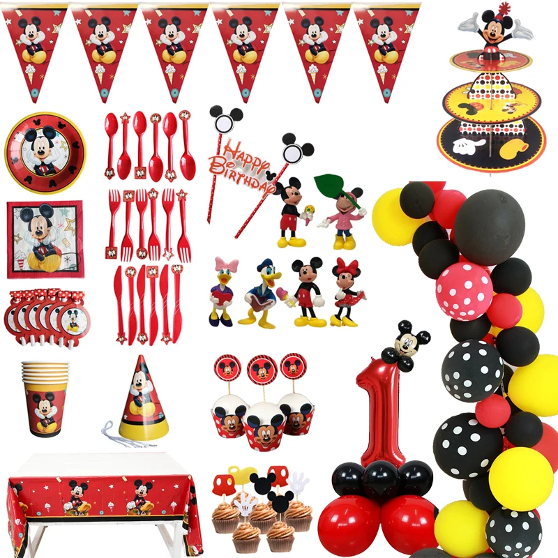 

Party supplies Mickey Mouse image party decoration Supplies Set children birthday party balloon pendant baby shower anniversaire