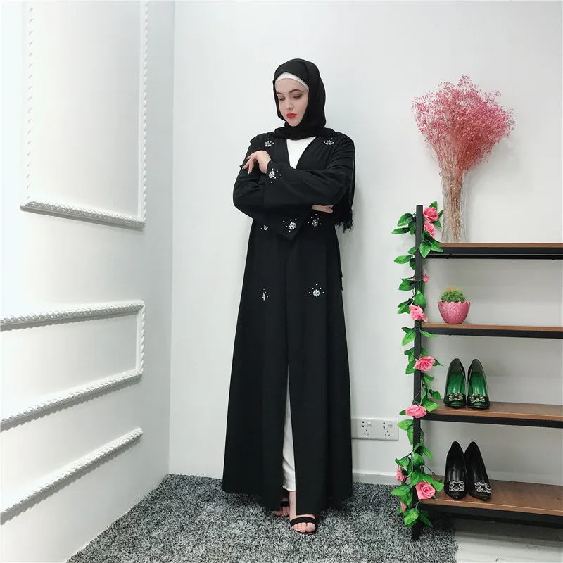 Ид кафтан абайя кимоно мусульманское хиджаб платье турецкий мусульманский стиль