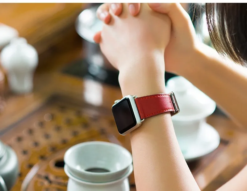 FOHUAS Series 2 1 ремешок из натуральной кожи для Apple Watch, ремешок Double Tour 42 мм для Apple Watch, кожаный ремешок 38 мм, женский браслет
