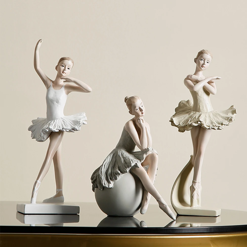 Скандинавская художественная Статуэтка балерины из смолы фигурки украшения для