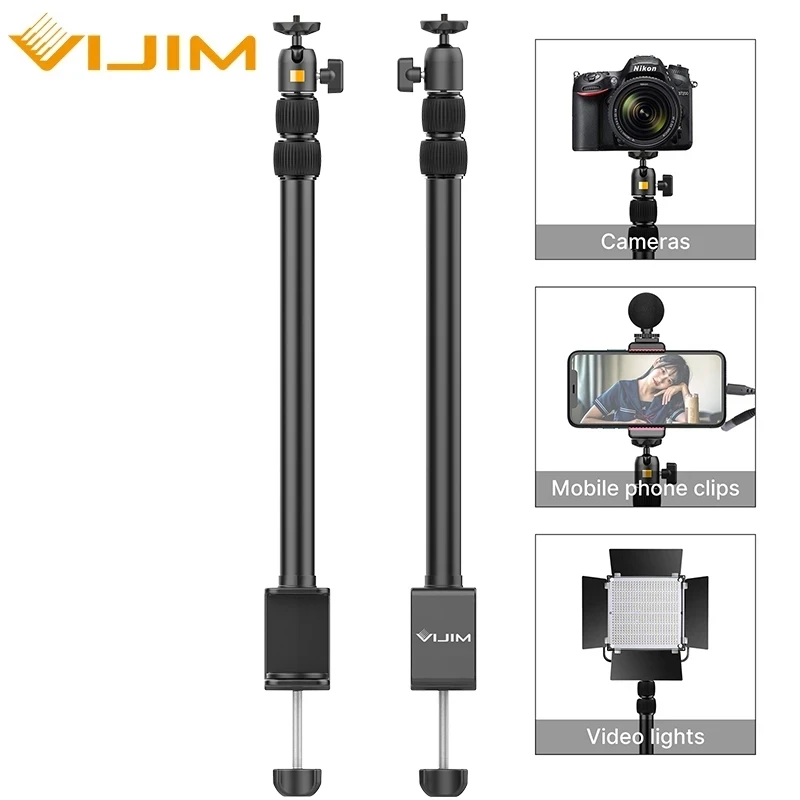 

Ulanzi VIJIM LS01 LS02 Extend Light Stand 90cm Desk Light Stick Mount Removable Ballhead 1/4 Screw for LED Video Light
