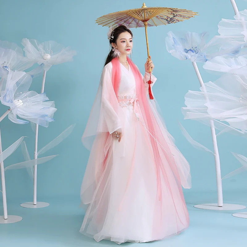 

Chinese Style Hanfu Women Dress Elegant Woman Cosplay Ancient Costume Summer Princess Dress Very Beautiful Skirt Photo Clothing