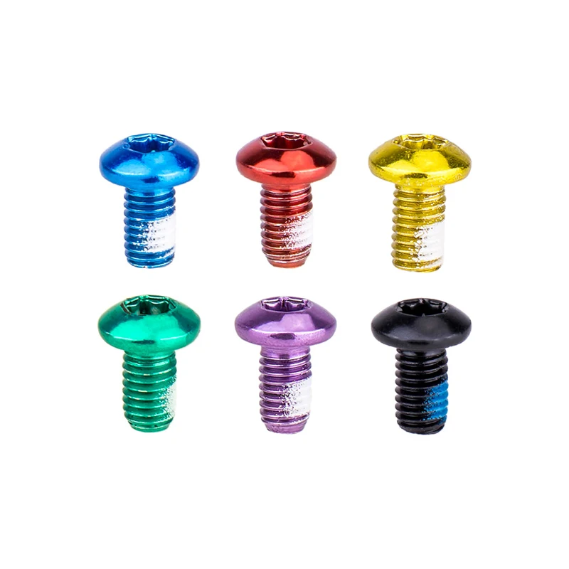 12 шт./кор. горный велосипед Цвет диск Винт велосипеда 6 отверстий Brack ротора T25 винт