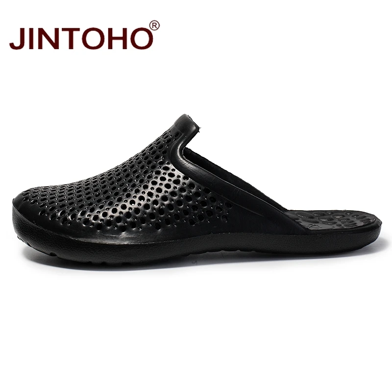 Летние Тапочки JINTOHO унисекс модные мужские тапочки уличная мужская пляжная обувь
