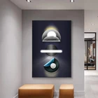 Современные декоративные настенные плакаты с изображением светильника и тени, настенные плакаты и принты, семейная Настенная роспись для гостиной, столовой