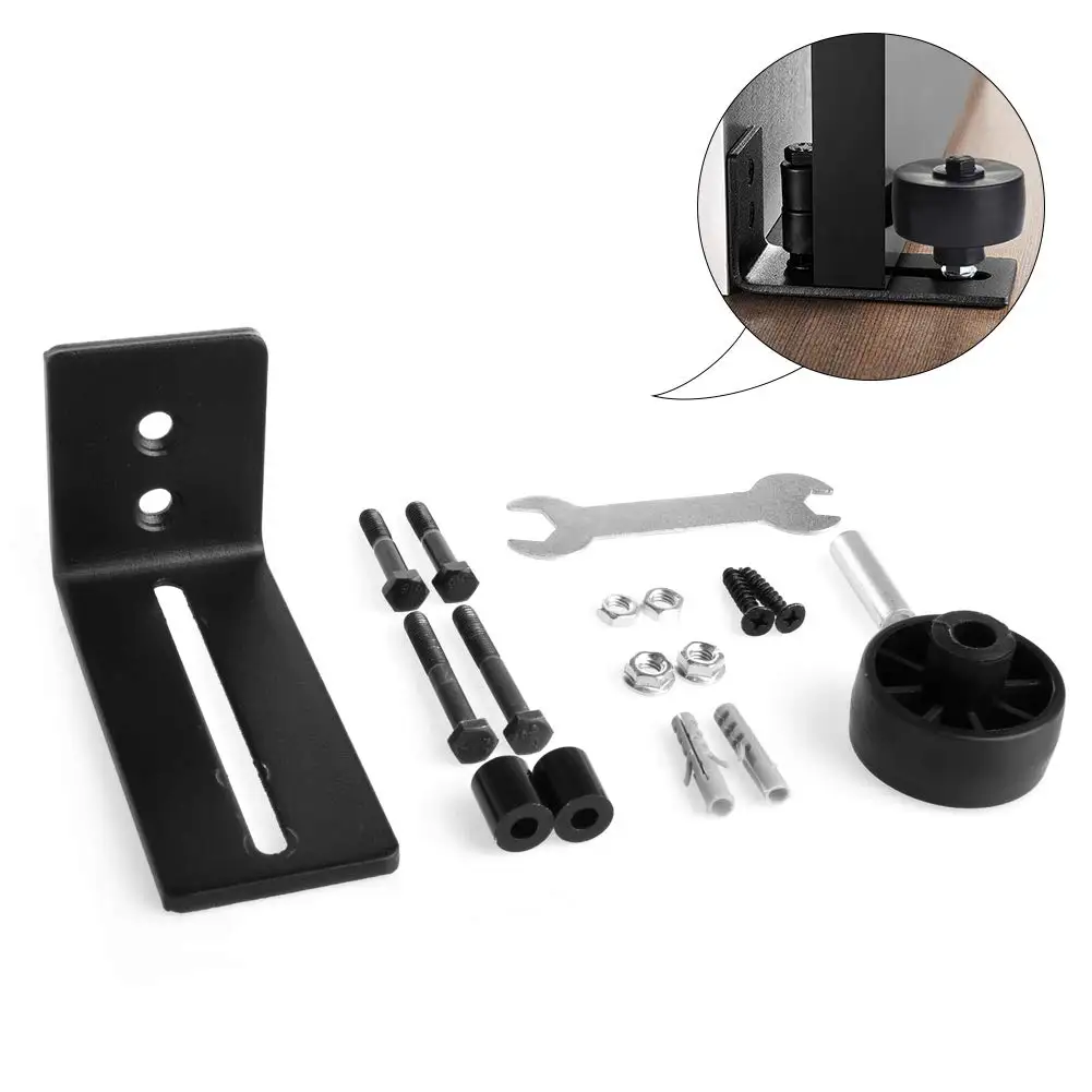 8 In 1 Sliding Barn Door Rail Pulley Hardware Kit Top Mounted Hanger Track Black Steel Closet Roller New | Обустройство дома