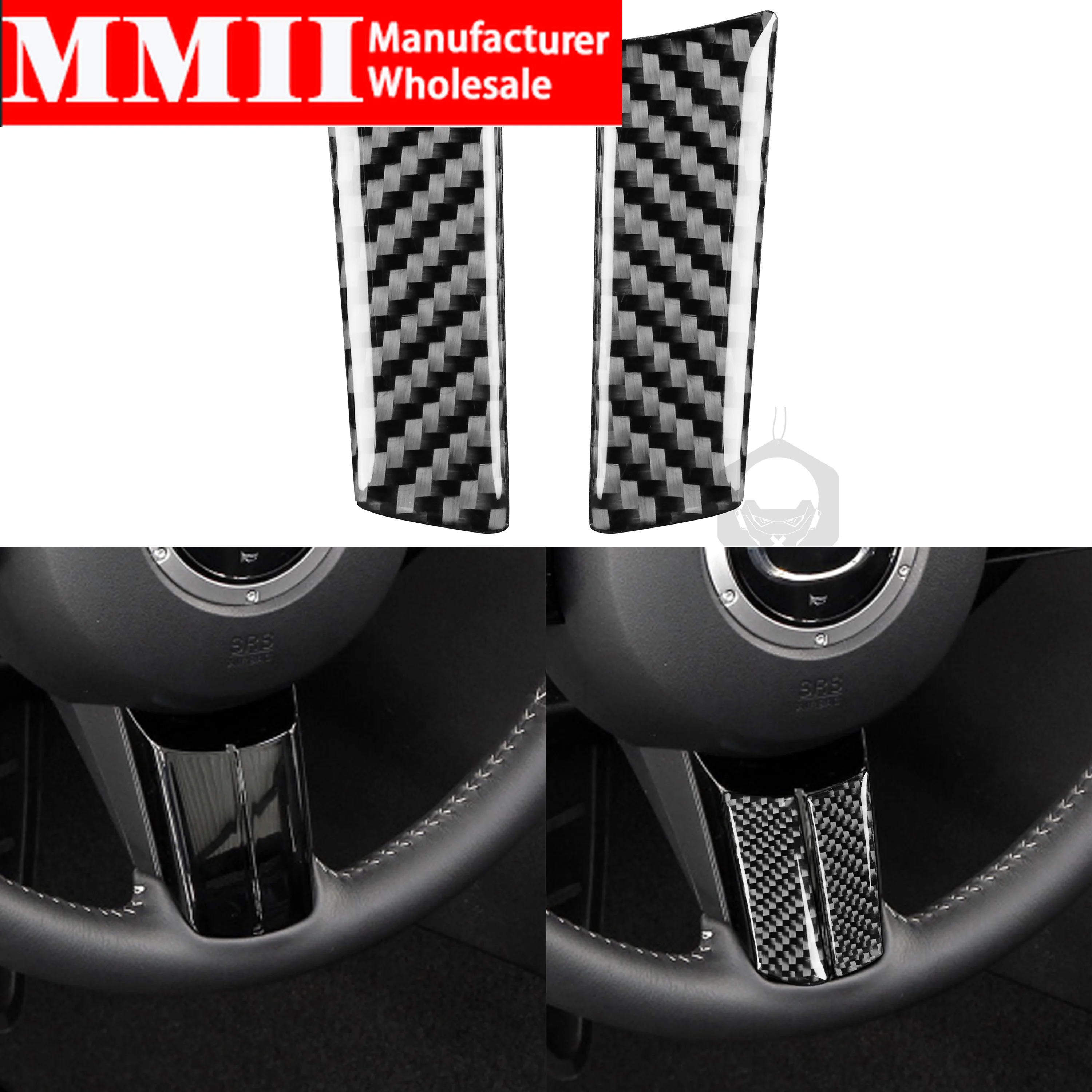 

Carbon Fiber For Mazda MX-5 Miata 2009-2015 Steering Wheel Trim Strip Below Logo Tuning Sticker MX5 NC Roadster Car Accessories
