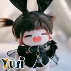 Предпродажа, оригинальная плюшевая кукла без атрибутов Kpop Star 20 см, игрушка с сексуальным черным Кроликом, наряд, комплект одежды, милый аниме подарок C GG