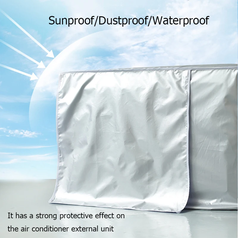 Outdoor Cleaning Cover 3 Sizes Sunproof Waterproof Cover Anti-Snow Air Conditioner Dust Cover Durable Useful Home Supplies
