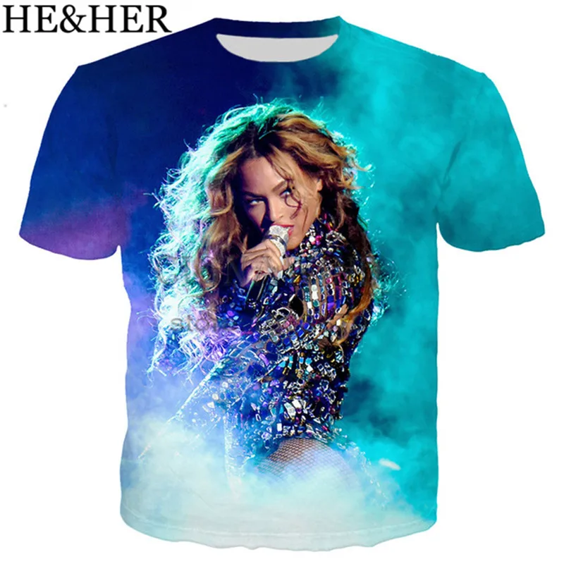 Новая популярная певица Beyonce Wish the queen of pop a 'happy Bey футболка с 3d принтом в стиле хип-хоп летние топы, футболка уличная