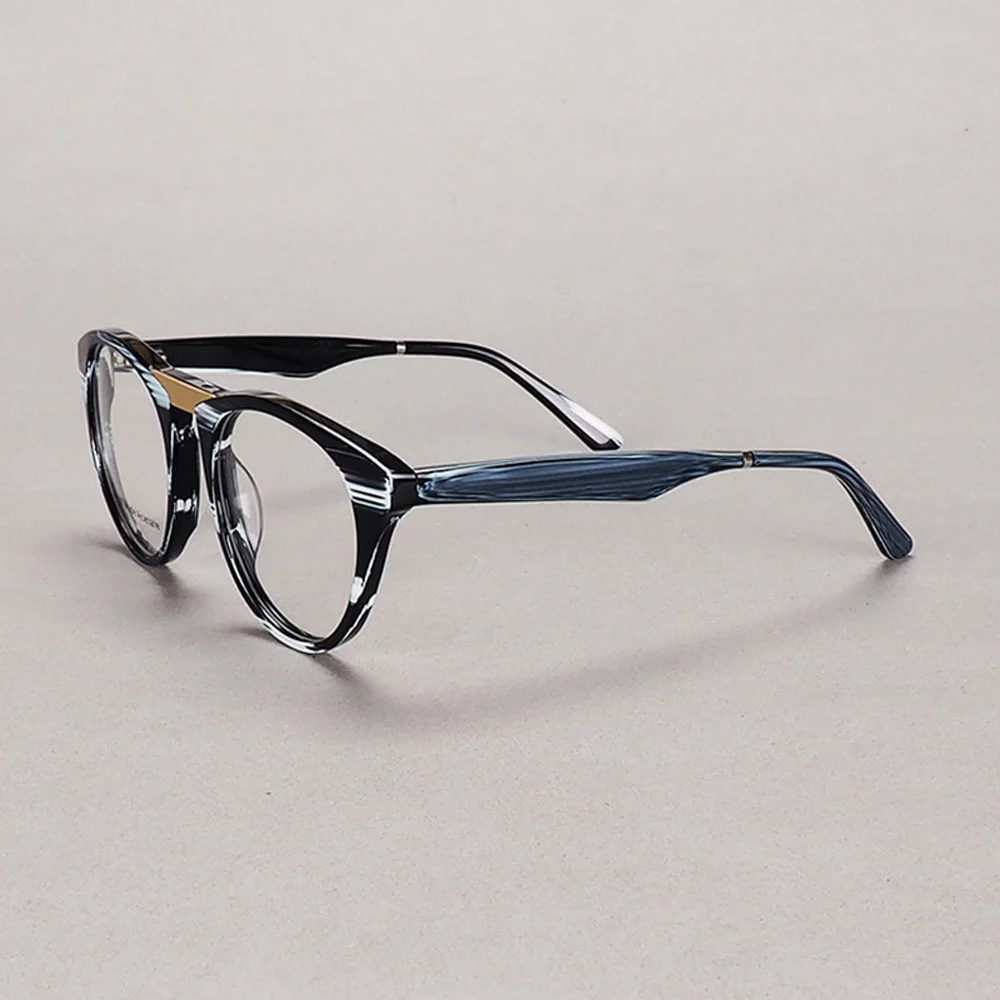 

Men Women Unisex Oversized Ultralight Full-Rim Round Frame Custom Made Myopia Glasses -1 to -6 Reading Glasses +1 to +4