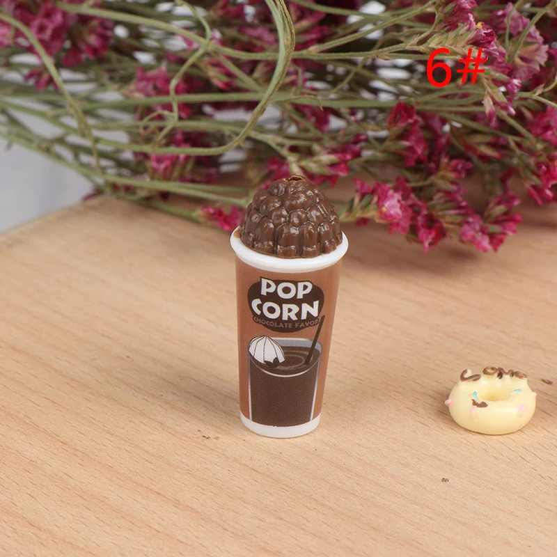 

Miniature A Bucket Of Popcorn Toy MINI 1/12 DIY Dollhouse For Doll Simulation Food Toy Home Decor