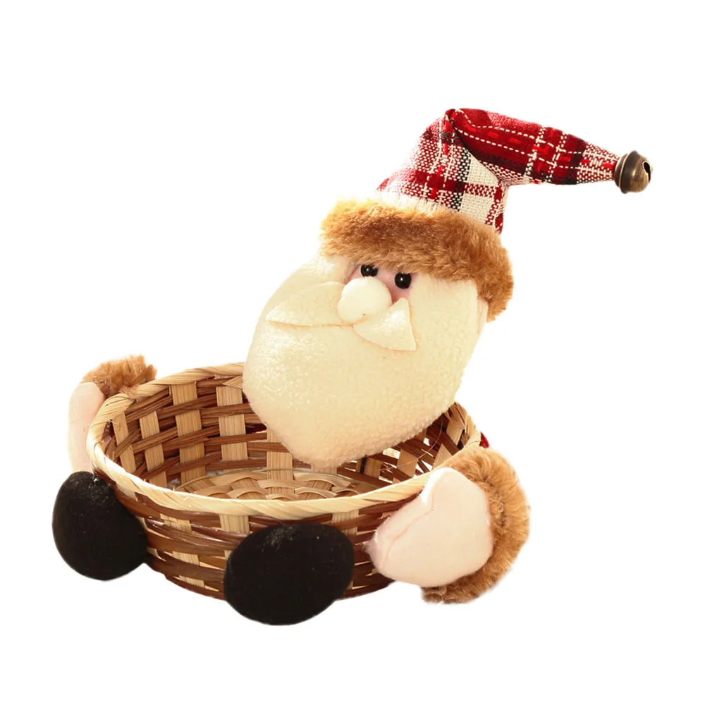 C Christmas Candy Storage Basket Decoration Santa Claus Storage Basket Gift Christmas Decoration Christmas Candy Storage Basket - Цвет: C