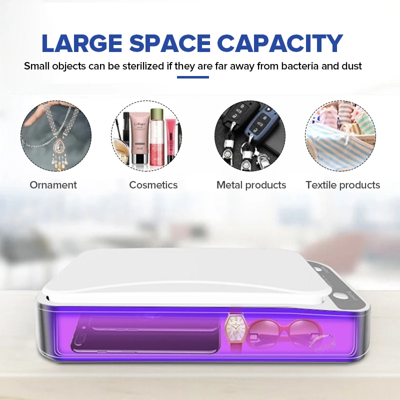 (24 часа в сутки) 5V UV светильник телефон стерилизатор коробка ювелирных изделий