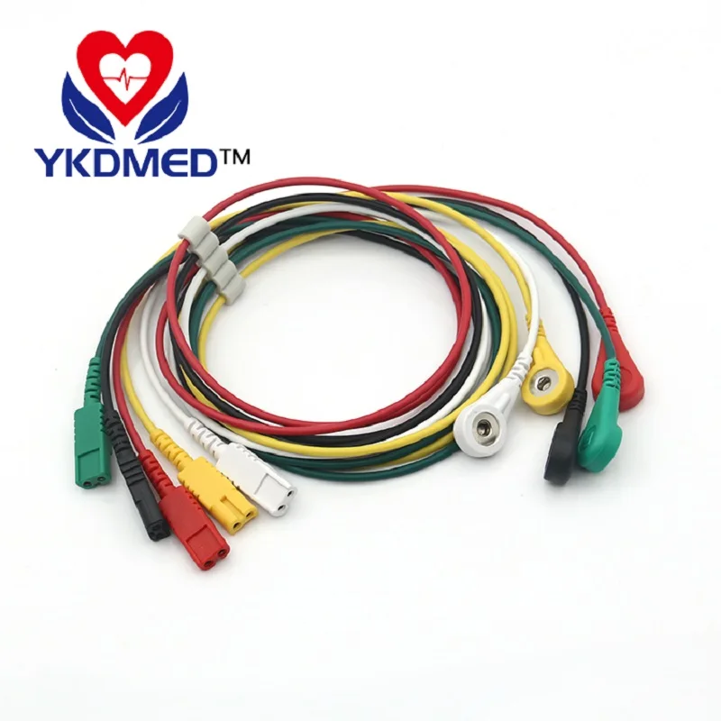 Совместим с Goldway LL экраном ЭКГ leadwire set 5lead IEC 2 pin Snap |