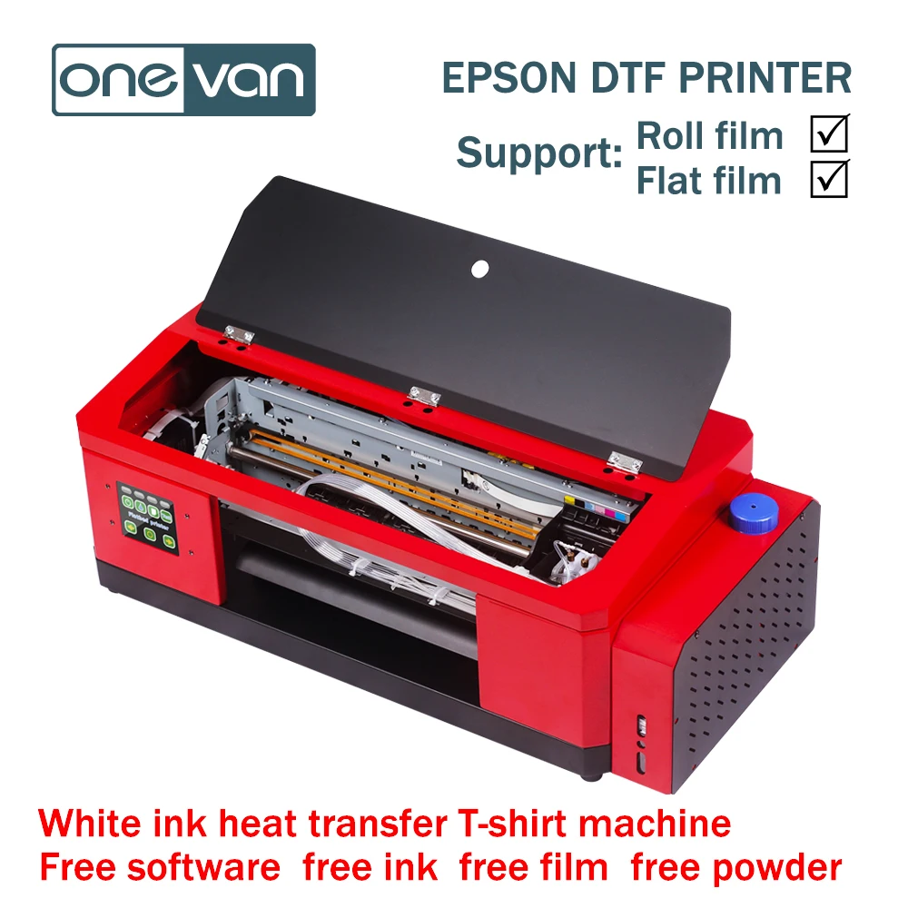 Best A3 impressora dtf pet rolo filme impressão cor branca tinta de alta definição uso em pó forno para transferir roupas camiseta