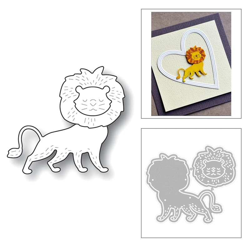 2020 новые милые животные Лев швейная нить тиснение металла резки - Цена: 345.6