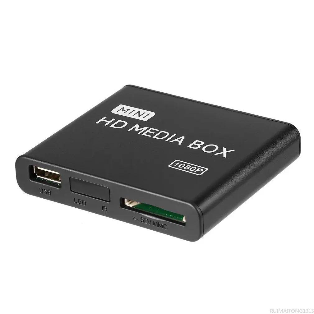 

Mini Media Player 1080P Mini HDD Media Box TV Box Video Multimedia Player Full HD with SD MMC Card Reader 100Mpbs AU EU Plug