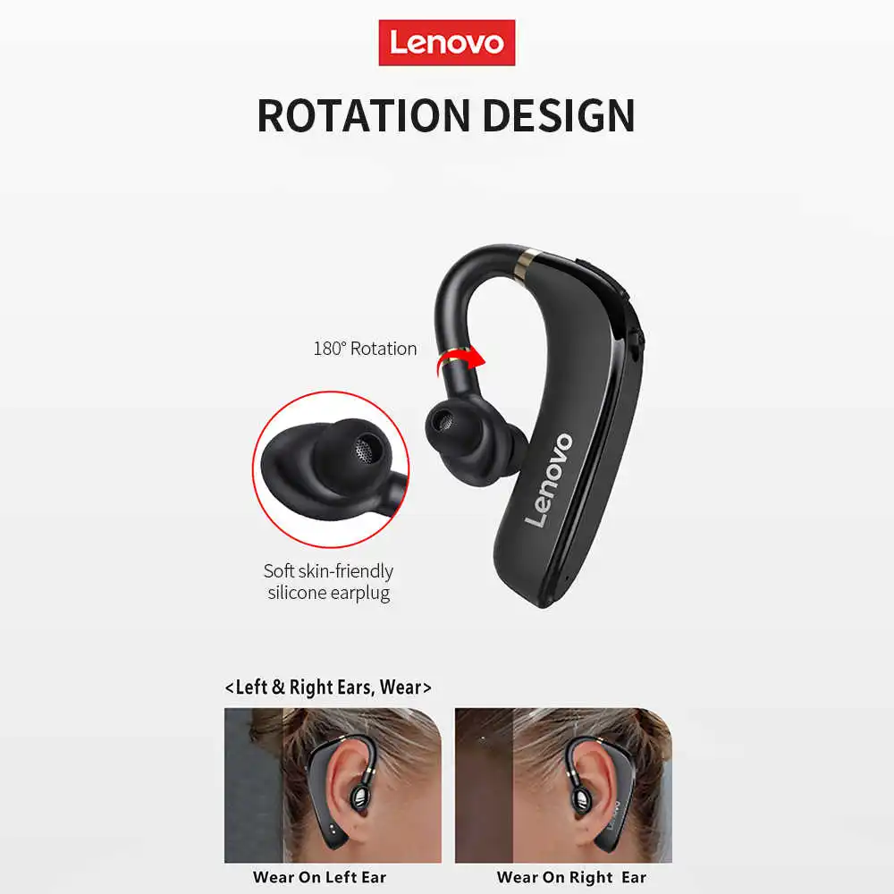 Оригинальные Беспроводные Bluetooth 5 0 наушники Lenovo HX106 с микрофоном 40 часов для