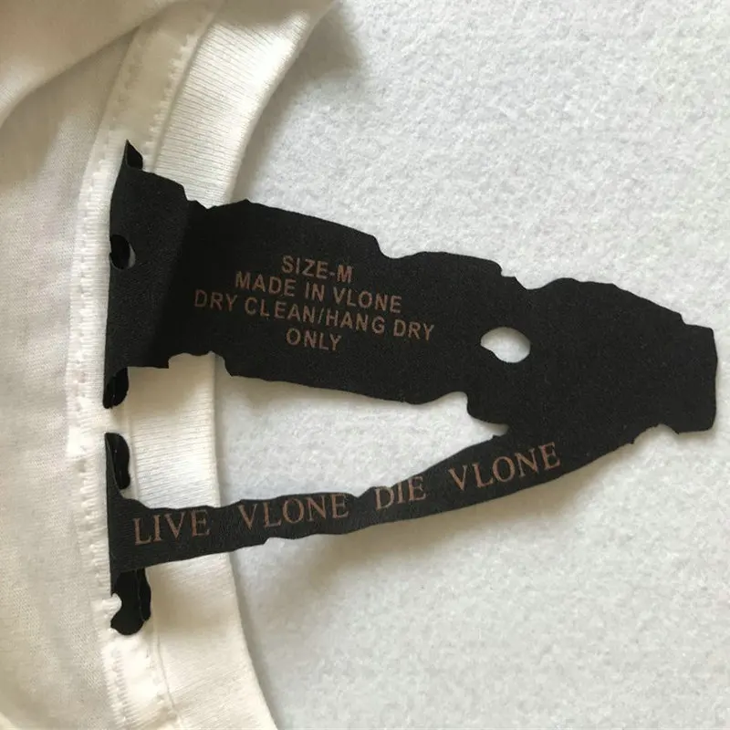 Футболка VLONE Мужская/женская из 100% хлопка уличная одежда брендовая рубашка с