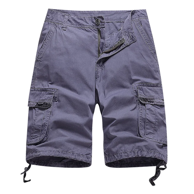 

Summer Men's Military Cargo Shorts Mens Casual Cotton Shorts Male Loose Multi-Pocket Shorts Breeches Bermuda Shorts