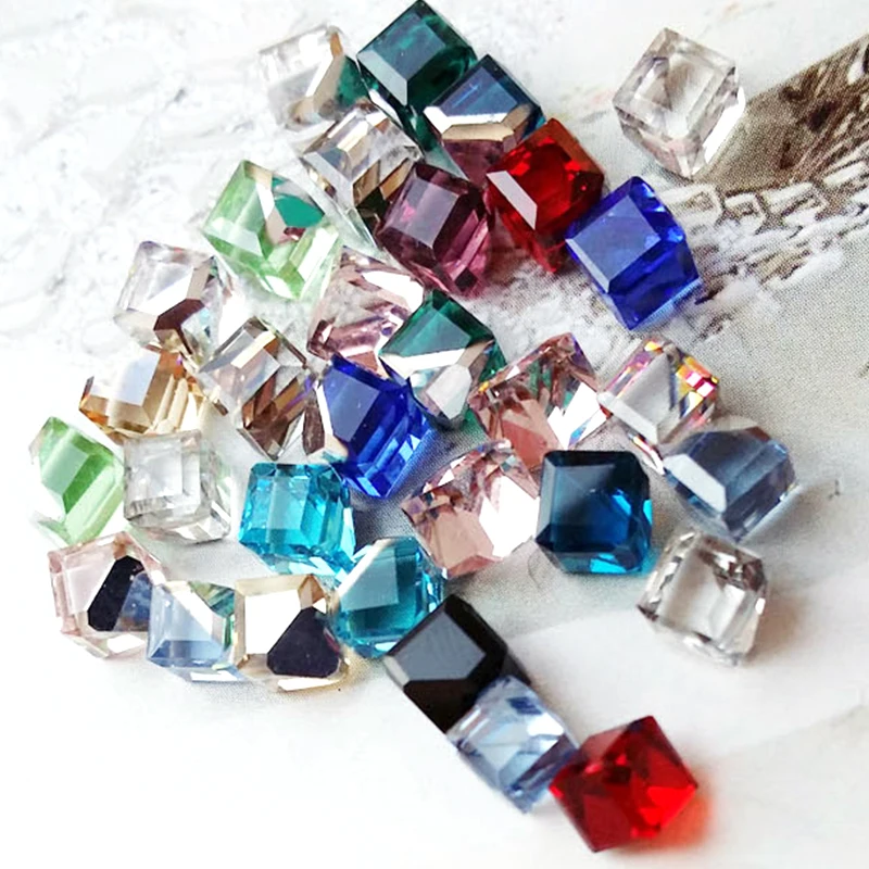10 шт. большие квадратные 3D искусственные украшения для ногтей|Стразы и украшения|