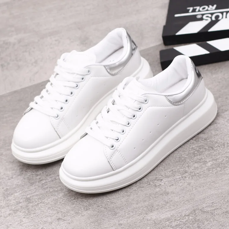 QWEDF 2019 Весенняя Новинка Designer Wedges Белые туфли женские кроссовки на платформе Tenis