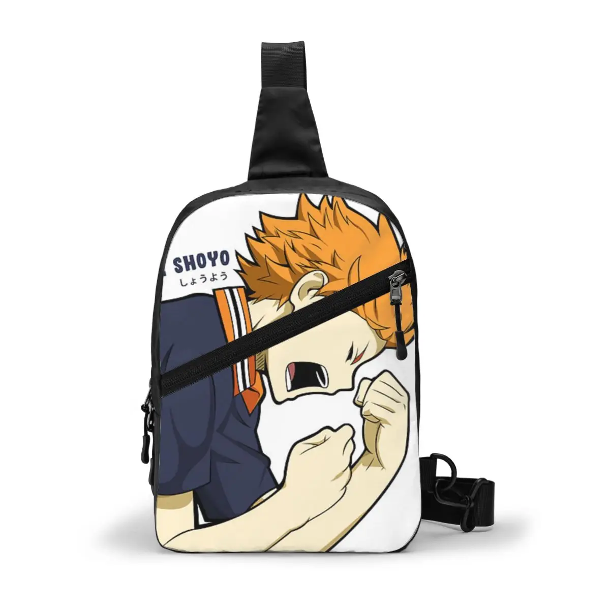 

Нагрудная сумка Haikyu, дешевая сумка-слинг через плечо, складная сумка из полиэстера для бега