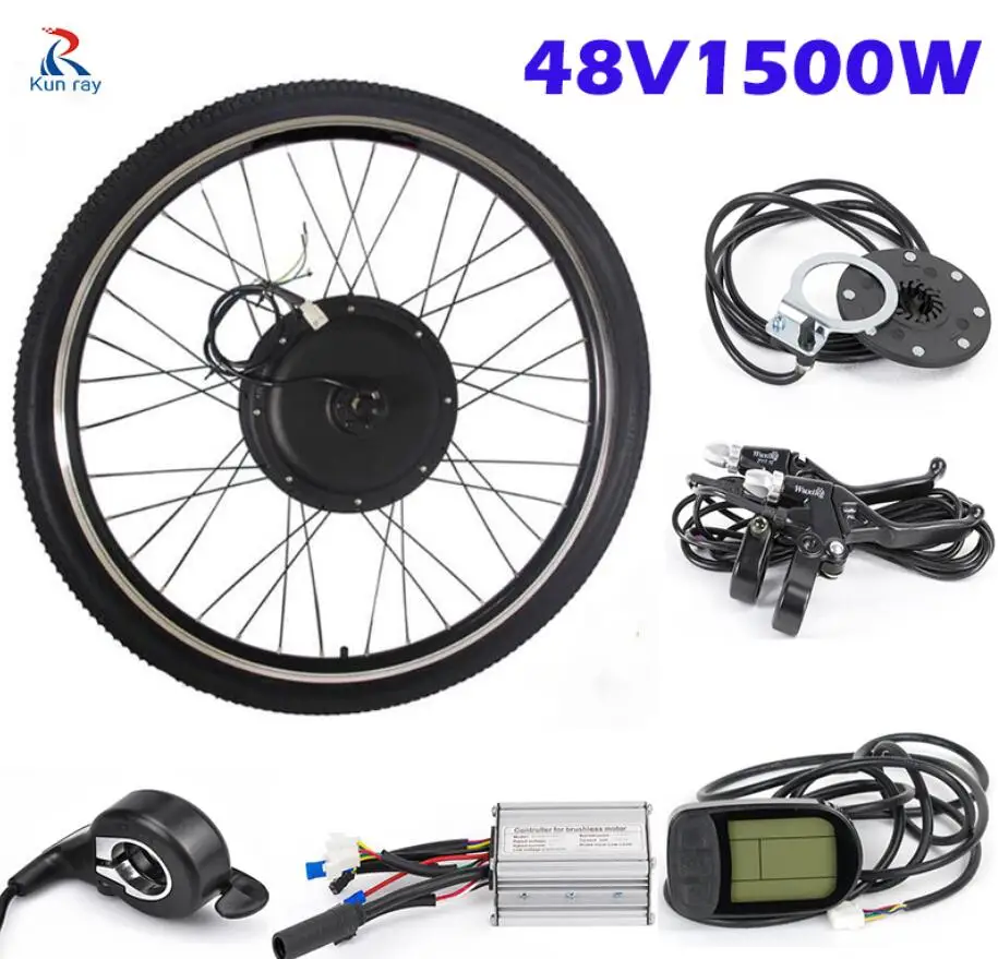 48V 1500W kits Ebike электрическое преобразование велосипедов моторное колесо двигателя комплект 26 27,5 28 дюймов 700C 48V 1000W 1500W задние электронные комплекты двигателя велосипеда - Цвет: 48V 1500W kits