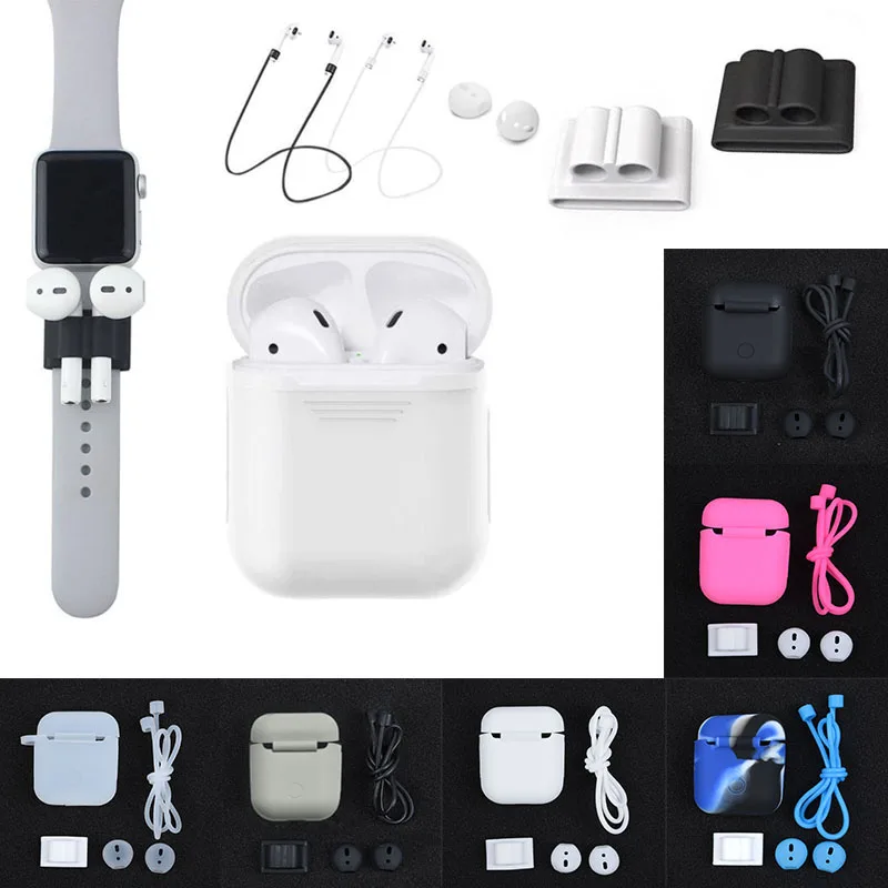 

New Silicone Cover Skin Case Set Kit For Apple AirPods Headset Accessories Gift