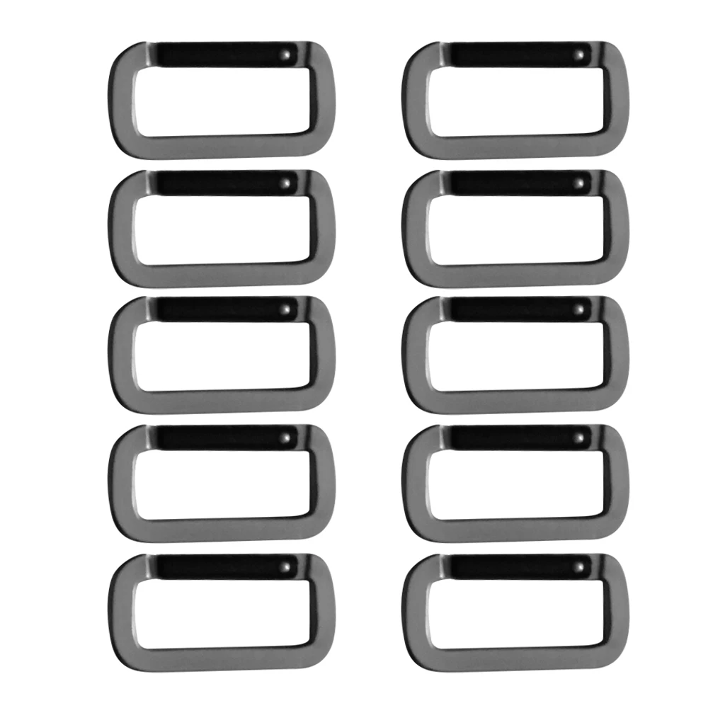 

10pcs Aluminum Alloy Multiuse Rectangle Carabiners Durable Keychain Buckle Outdoor Sports Hardware