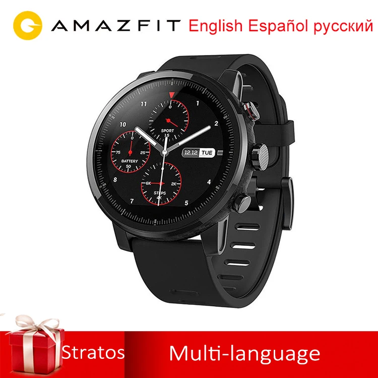 Новые умные спортивные часы Huami Amazfit Stratos 2 gps 5ATM 2.5D экран gps плавательные умные часы для Strava IOS глобальная версия
