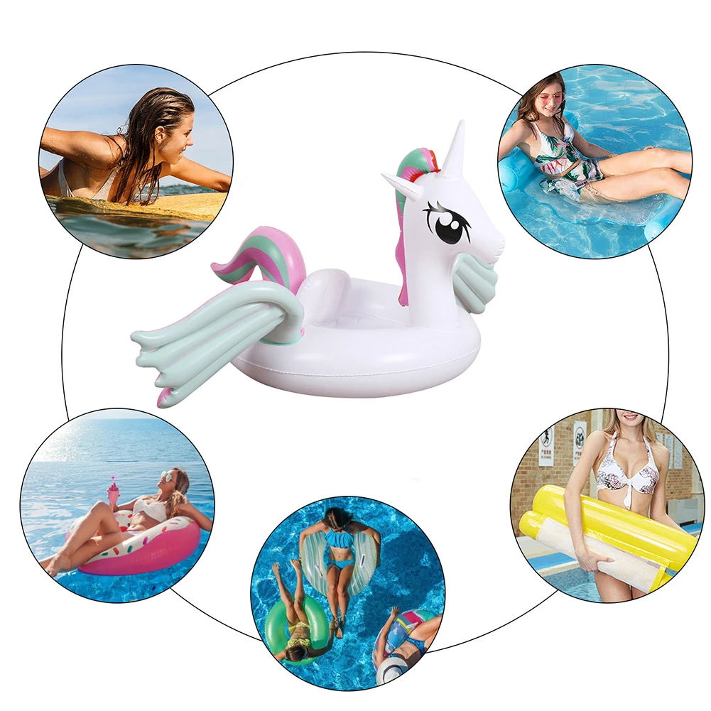 Плавающий бассейн с единорогом надувной водный гамак воздушный матрас откидное