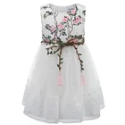 Детское летнее платье для девочек, с вышивкой